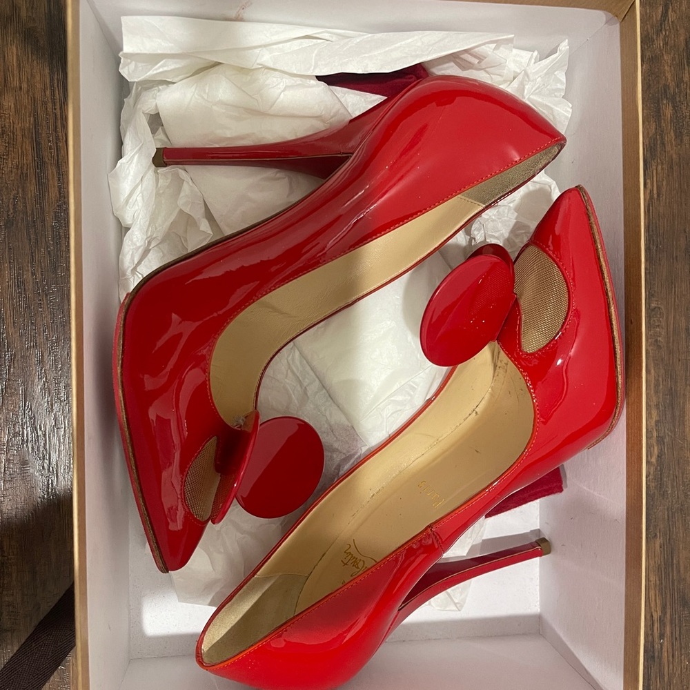 Christian Louboutin Vibrant Red Patent Heels